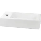 Saqu Fontein 1 kraangat Links 36x18x9 cm Wit