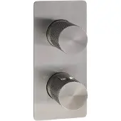 Ben Engraved Line douchethermostaat afbouwdeel met omstelrichting gunmetal
