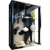 VCM Wandvitrine Vitrinekast Udina zwart