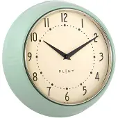 Plint retro wandklok mint