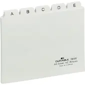 Durable tabkaarten, A6, letters A-Z, kunststof, wit