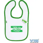 Vib - Slabbetje Luxe velours - Tebbie nou voor lekker prakkie? - Babykleertjes - Slabbetjes - zwangerschap aankondiging - baby aankondiging