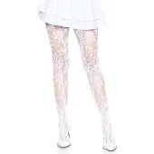 Leg avenue - Seamless Floral Lace Net panty - Wit