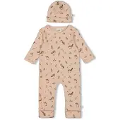 Feetje geschenkset boxpak + muts met all over print roze Meisjes Stretchkatoen Ronde hals - maat 74