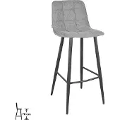 Label51 Barkruk Jelt - Zinc - Synthetisch - Zithoogte 78 (Grijs, 45x107x48cm)