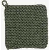 Nordal Mira pannenlap gebreid leger groen 25x25cm