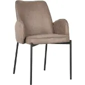 Label51 - Eetkamerstoel Joni - Taupe - 60x55x86cm - Set van 2