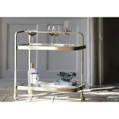 Nordal trolley bijzettafel op wielen goud