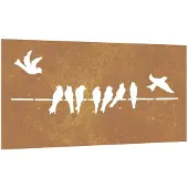 vidaXL Wanddecoratie tuin vogelontwerp 105x55 cm cortenstaal