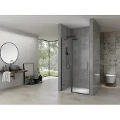 Van Rijn ST02 Nisdeur 88x200cm met draaideur zwart