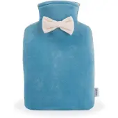 Isabelle Laurier - Warmwaterkruik met Fluwelen Hoes - Staalblauw Verzorgingsaccessoires 1000 ml