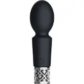 Royal Gems - Brilliant Mini Wand Vibrator - Zwart