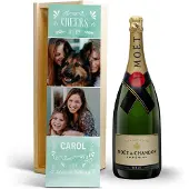 Moet Et Chandon Champagne in bedrukte kist - Moët & Chandon - Magnum (1500ml)