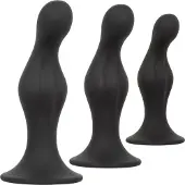 Calexotics California Exotics - Buttplug - Set Van 3 Stuks - Flexibele Siliconen - Zwart