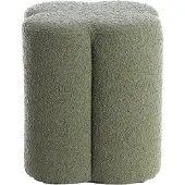 Light & Living Poef 38x38x45 cm NALANI bouclé donker groen (Groen, 38x45x38cm)