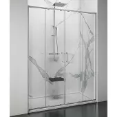 Lacus Nisdeur stromboli evo 2 schuifdeuren 140x200 cm chroom
