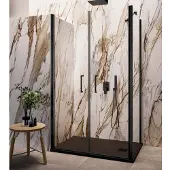 Lacus Zijwand giglio evo 70x200 cm aluminium profiel mat zwart