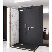 Lacus Zijwand S. Pietro 70x200 cm Aluminium Profiel Goud
