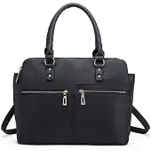MISS LULU Handtas - Schoudertas Dames - Laptoptas - Zwart (LT1706 BK)