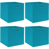 vidaXL Opbergboxen 4 st 32x32x32 cm stof babyblauw