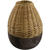 Dijk Natural Collections DKNC - Vaas Dallas - Paulownia hout - 29x29x38cm - Bruin