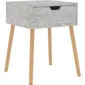vidaXL Nachtkastje 40x40x56 cm bewerkt hout betongrijs