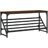 vidaXL Schoenenrek 90x30x45 cm bewerkt hout bruin eikenkleur