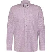 State of Art casual overhemd wijde fit roze wit geruit katoen