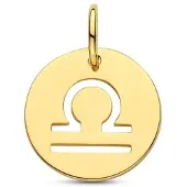 The Jewelry Collection Geelgouden Hanger sterrenbeeld weegschaal 4023521