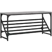 vidaXL Schoenenrek 90x30x45 cm bewerkt hout grijs sonoma eikenkleurig