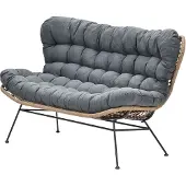 Garden Impressions Libelle 2-zits bank natural rotan/mystic grey