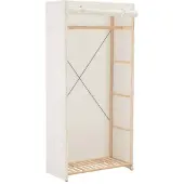vidaXL Garderobekast, wit, 79 x 40 x 170 cm, stof