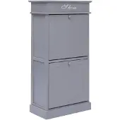 vidaXL Schoenenkast 50x28x98 cm paulowniahout grijs