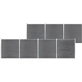 vidaXL Schutting 1218x186 cm HKC grijs