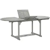 vidaXL Tuintafel 200x100x75 cm massief acaciahout grijs
