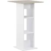 vidaXL Barkruk, wit en betonlook, 60x60x110 cm