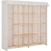 vidaXL Kledingkast 173x40x170 cm stof wit