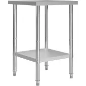 vidaXL Keukenwerktafel 60x60x85 cm roestvrij staal