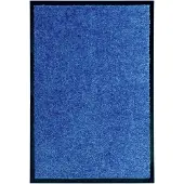 vidaXL Deurmat wasbaar 40x60 cm blauw