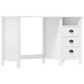 vidaXL Bureau Hill 3 lades 120x50x74 cm massief grenenhout