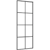 vidaXL Schuifdeur 76x205 cm aluminium en ESG-glas zwart