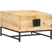 vidaXL Salontafel 67x67x45 cm massief mangohout