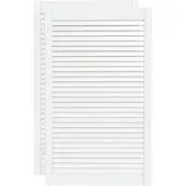 vidaXL Kastdeuren met lamellen 2 st 99,3x59,4 cm grenenhout wit