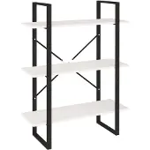 vidaXL Boekenkast met 3 schappen 80x30x105 cm massief grenenhout wit