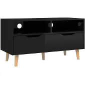 vidaXL Tv-meubel 90x40x48,5 cm bewerkt hout hoogglans zwart