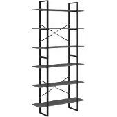 vidaXL Hoge kast 100x30x210 cm massief grenenhout grijs
