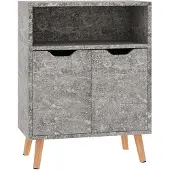 vidaXL Dressoir 60x30x72 cm bewerkt hout betongrijs