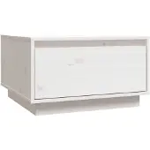 vidaXL Salontafel 55x56x32 cm massief grenenhout wit