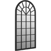 vidaXL Tuinspiegel 90x45 cm ijzer zwart