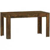 vidaXL Eettafel 140x74,5x76 cm bewerkt hout gerookt eikenkleurig